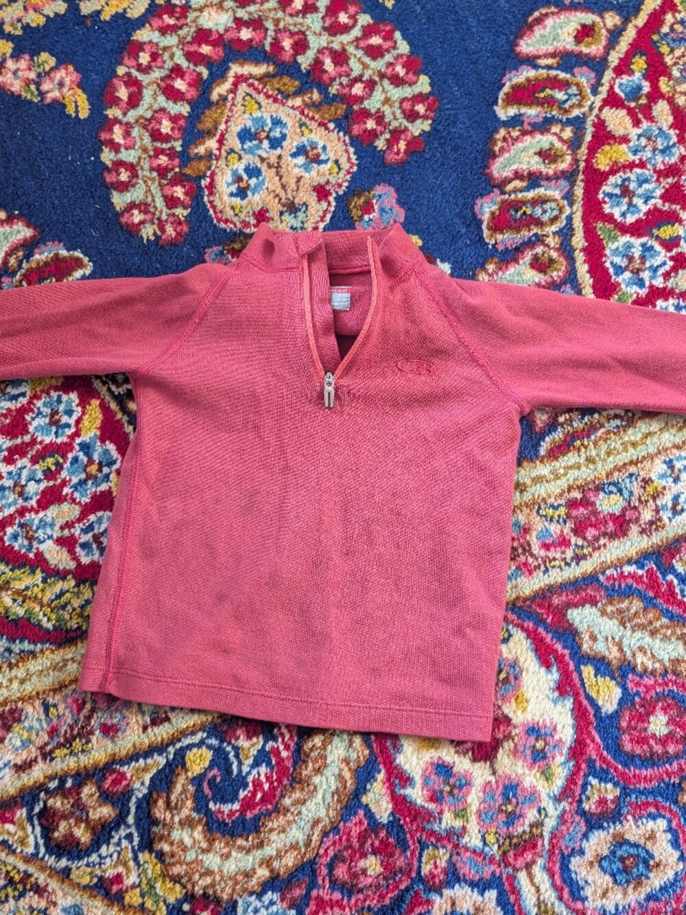 Icebreaker Marino roll 2T sweater raspberry toddler